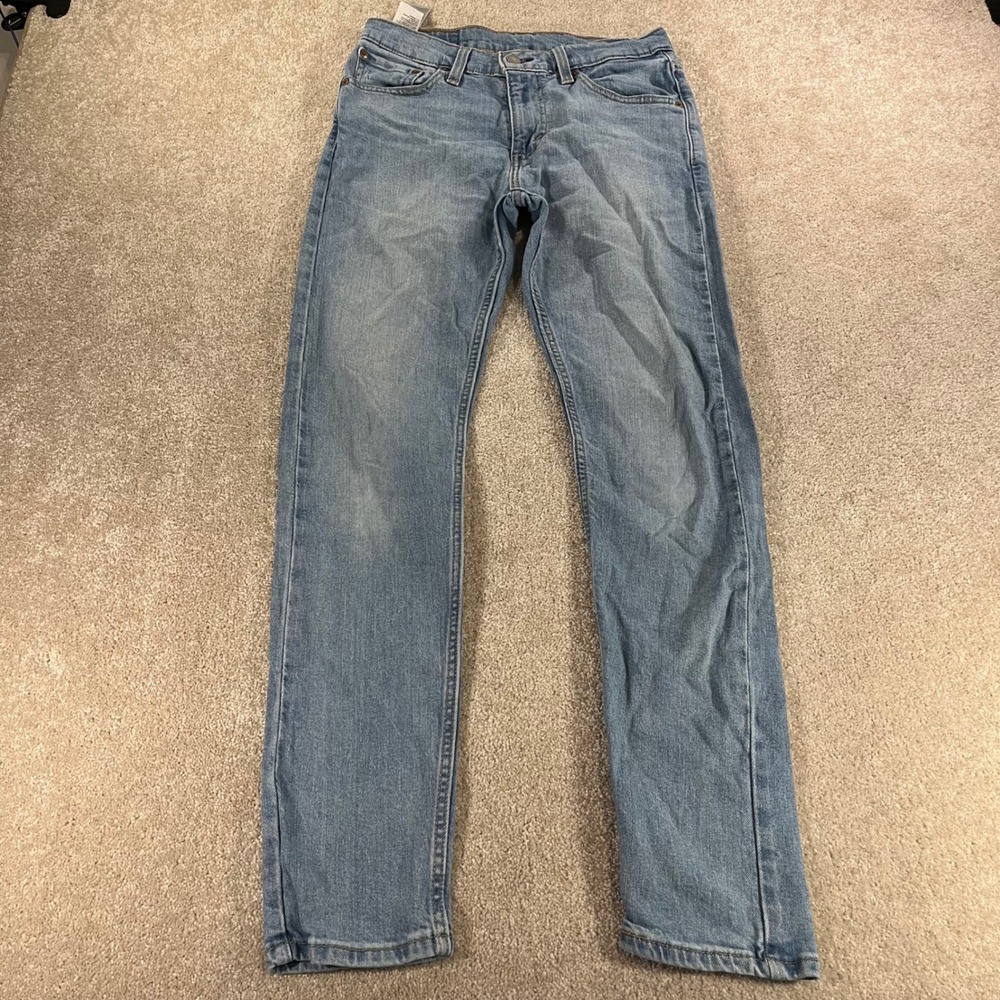 Levi's 512 Slim Fit Jeans Mens 29x32 Light Wash‎ Blue WaterLess Stretch